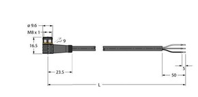 Turck Aktuator- u. Sensorleitung PUR PKW3M-P7X2-2/TXL