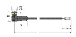 Turck Anschlussleitung PUR WKC4.4T-2/TXL