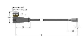 Turck Anschlussleitung PVC WKC4.4T-P7X2-10/TEL