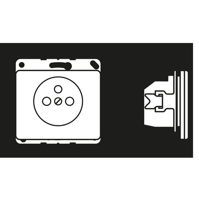 Jung Steckdose schwarz 16A 250V 2-pol. SL 521 FKI SW