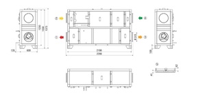 Maico Kompaktgerät MV4512VLPHWH 1200cbm/h/li/verti. RLT1200MV4512VLPHWH3