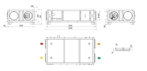 Maico Kompaktgerät MV4516HLPHWH 1600cbm/h/li/horiz. RLT1600MV4516HLPHWH5