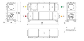 Maico Kompaktgerät MV4523VLWH 2300cbm/h/li/verti. RLT2300MV4523VLWH3