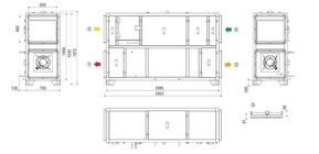 Maico Kompaktgerät MV4523VLWH 2300cbm/h/li/verti. RLT2300MV4523VLWH5