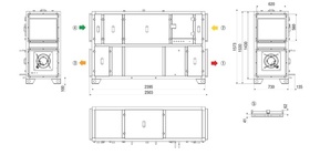 Maico Kompaktgerät MV4523VREH 2300cbm/h/re/verti. RLT2300MV4523VREH3
