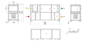 Maico Kompaktgerät MV4540VLPHEH 4000cbm/h/li/verti. RLT4000MV4540VLPHEH3