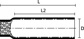HellermannTyton Warmschrumpfkappe 3:1 PEC-6/2 schwarz PEC-6/2-POX-BK-L1