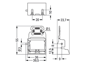 WAGO GmbH & Co. KG Befestigungsadapter 4qmm,weiß 221-519