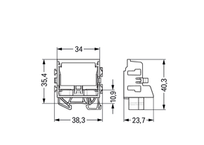 WAGO GmbH & Co. KG Befestigungsadapter 4qmm,weiß 221-539/002-000