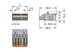 WAGO GmbH & Co. KG 1-Leiter-Federleiste 2231-1108/327-047