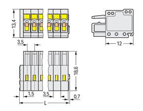 WAGO GmbH & Co. KG 1-Leiter-Federleiste 734-106/033-000