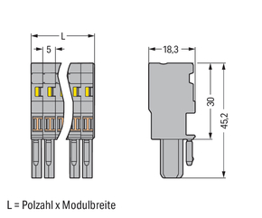 WAGO GmbH & Co. KG 1-Leiter-Federleiste 4mm²,gn-ge/gr 769-103/000-036