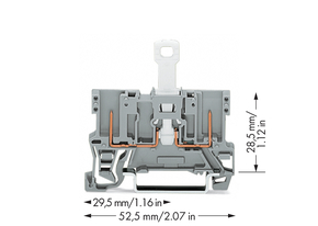 WAGO GmbH & Co. KG 2-Pin-Trennbasisklemme grau 769-223