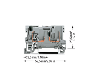 WAGO GmbH & Co. KG 1-Leiter/1PinBauelementkl. Anode rechts,grau 769-238/281-411