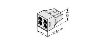WAGO GmbH & Co. KG Verbindungsdosenklemme lichtgrau 773-494