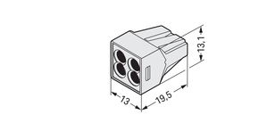 WAGO GmbH & Co. KG Verbindungsdosenklemme lichtgrau 773-494