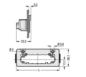 WAGO GmbH & Co. KG Snap-In-Rahmen 1-teilig,lichtgrau 831-303