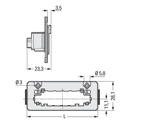 WAGO GmbH & Co. KG Snap-In-Rahmen 1-teilig,lichtgrau 831-304
