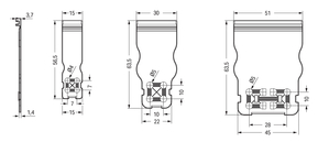 WAGO GmbH & Co. KG 1-Leiter-Federleiste CAGECLAMP,10mm²,lgr 831-3109/136-000