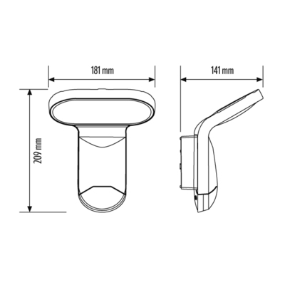 ESYLUX LED-Leuchte m. Sensor 827/840, weiß WILMA WL #EL10851070