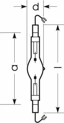 Radium Lampenwerk Halogen-Metalldampflampe 400/K12S HRI-TS2000W/NDL/S