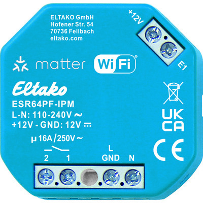 Eltako Stromstoß-Schaltrelais Matter über Wi-Fi ESR64PF-IPM