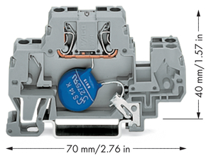 WAGO GmbH & Co. KG Bauelementklemme mit Varistor,grau 870-523/281-585