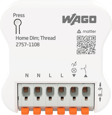 WAGO GmbH & Co. KG Elektronischer Dimmer 1DI/1AO,Thread,weiß 2757-1108