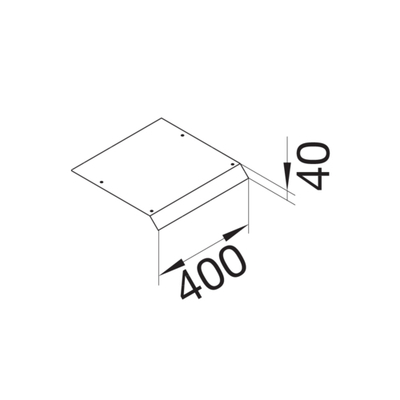 Tehalit Blinddeckel verlängert 400 mm, 45 Grad AKB42000401V