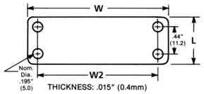HellermannTyton Kennzeichnungsschild 50,8x19,05mm natur IMP2 PA66 WH 100