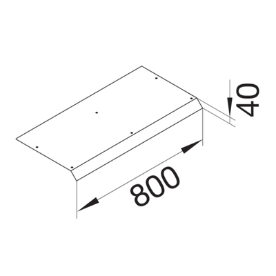 Tehalit Blinddeckel verlängert 800 mm, 45 Grad AKB81500401V