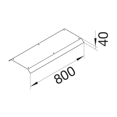 Tehalit Blinddeckel-Abzweig 800 mm, 45 Grad AKBAZ1500402