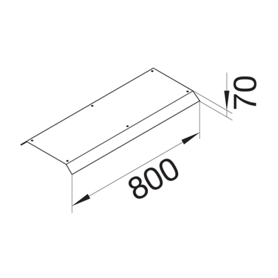 Tehalit Blinddeckel-Abzweig 800 mm, 45 Grad AKBAZ2500702