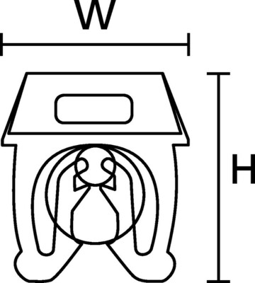 HellermannTyton Kennzeichnungsclip gelb Aufdruck 0 WIC0-0 PA66 YE 1000