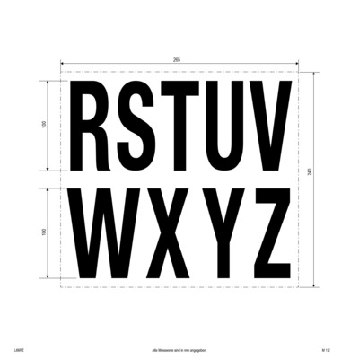 EVN Lichttechnik Hausnummer Buchstaben R- Z LR66RZ