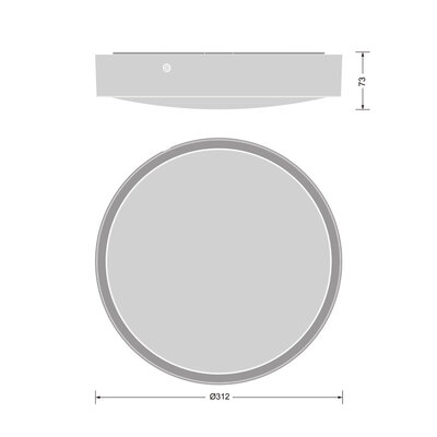 Ledvance LED-Wand-u.Deckenleuchte 830, ZigBee, weiß BLKHRDZB300P17W830WT