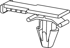 HellermannTyton Befestigungsclip 39x2.5 mm, grau ATSBCOWSFT#102-69080