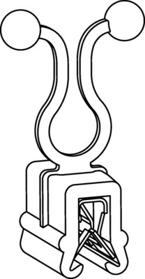 HellermannTyton Kantenclip mit Driller Leitungen PA66HIHRHS EC1-3TL7OT#151-02588