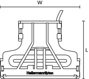 HellermannTyton backshell oder Abdeckung 180°, nom7.5mm BSB180NW7.#151-02331