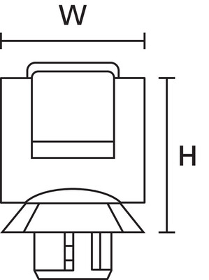HellermannTyton Wellrohrhalter mit Spreizanker PA66HIRH RCC D24-PA#151-02266