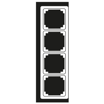 Jung Rahmen 4-fach lichtgrau waage/senkrecht CDP 584 LG