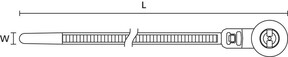 HellermannTyton Befestigungsbinder Rundlöcher, außenver T50ROSFTM6#157-00212