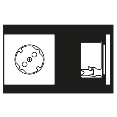 Jung SCHUKO-Steckdose edelstahl 16A 250V 45Grad ES 2520-45