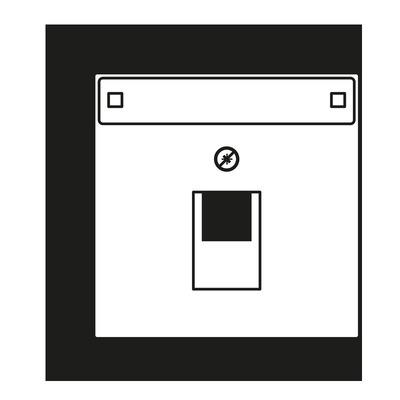 Jung Abdeckung Schriftfeld edelstahl für IAE/UAE-Dose ES 2969-1 NAUA