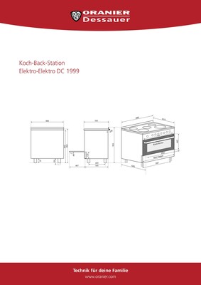 Oranier Koch-Back-Station Elektro 90cm DC 1999 eds
