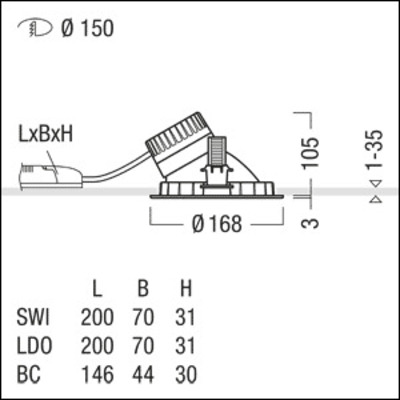 Zumtobel Group LED-Einbauleuchte 930 PANOS R R1 #62932327