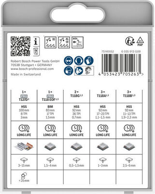 Bosch Power Tools Stichsägeblatt Set Metal Advanced,10St 2607012070