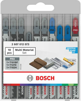 Bosch Power Tools Stichsägeblatt Set Multi Material,10St 2607012073