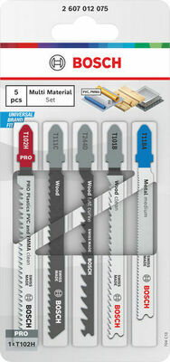 Bosch Power Tools Stichsägeblatt Set Multi Material,5St 2607012075
