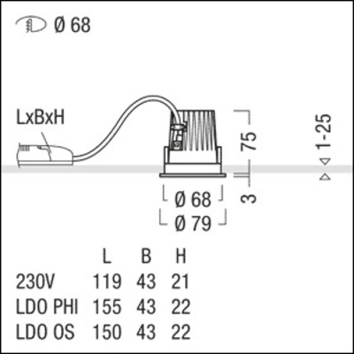 Zumtobel Group LED-Einbauleuchte 940 PANOS R R6 #62928100